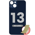 Back Glass With 3M Adhesive For iPhone 13 (No Logo / Large Camera Hole) (Midnight)