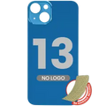 Back Glass With 3M Adhesive For iPhone 13 (No Logo / Large Camera Hole) (Blue)