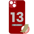Back Glass With 3M Adhesive For iPhone 13 (No Logo / Large Camera Hole) (Red)