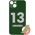Back Glass With 3M Adhesive For iPhone 13 (No Logo / Large Camera Hole) (Green)