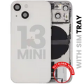 Back Housing W/ Charging Port Flex & Small Parts For iPhone 13 Mini (EU / Global Version) (Used OEM Pull: Grade A) (Starlight)
