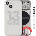 Back Housing W/ Charging Port Flex & Small Parts For iPhone 13 Mini (EU / Global Version) (Used OEM Pull: Grade B) (Starlight)