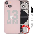Back Housing W/ Charging Port Flex & Small Parts For iPhone 13 Mini (EU / Global Version) (Used OEM Pull: Grade C) (Pink)