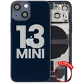 Back Housing W/ Charging Port Flex & Small Parts For iPhone 13 Mini (US Version) (Used OEM Pull: Grade B) (Midnight)