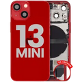 Back Housing W/ Charging Port Flex & Small Parts For iPhone 13 Mini (US Version) (Used OEM Pull: Grade B) (Red)