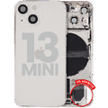 Back Housing W/ Charging Port Flex & Small Parts For iPhone 13 Mini (US Version) (Used OEM Pull: Grade B) (Starlight)