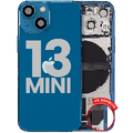 Back Housing W/ Charging Port Flex & Small Parts For iPhone 13 Mini (US Version) (Used OEM Pull: Grade C) (Blue)