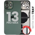 Back Housing W/ Charging Port Flex & Small Parts For iPhone 13 Pro Max (EU / Global Version) (Used OEM Pull: Grade B) (Alpine Green)
