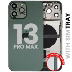 Back Housing W/ Charging Port Flex & Small Parts For iPhone 13 Pro Max (EU / Global Version) (Used OEM Pull: Grade B) (Alpine Green)
