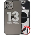 Back Housing W/ Charging Port Flex & Small Parts For iPhone 13 Pro Max (US Version) (Used OEM Pull: Grade A) (Graphite)