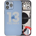 Back Housing W/ Charging Port Flex & Small Parts For iPhone 13 Pro Max (US Version) (Used OEM Pull: Grade B) (Sierra Blue)