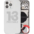 Back Housing W/ Charging Port Flex & Small Parts For iPhone 13 Pro Max (US Version) (Used OEM Pull: Grade B) (Silver)
