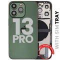 Back Housing W/ Charging Port Flex & Small Parts For iPhone 13 Pro (EU / Global Version) (Used OEM Pull: Grade B) (Alpine Green)