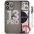 Back Housing W/ Charging Port Flex & Small Parts For iPhone 13 Pro (EU / Global Version) (Used OEM Pull: Grade B) (Graphite)