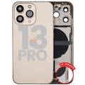 Back Housing W/ Charging Port Flex & Small Parts For iPhone 13 Pro (US Version) (Used OEM Pull: Grade B) (Gold)