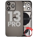 Back Housing W/ Charging Port Flex & Small Parts For iPhone 13 Pro (US Version) (Used OEM Pull: Grade B) (Graphite)