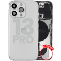 Back Housing W/ Charging Port Flex & Small Parts For iPhone 13 Pro (US Version) (Used OEM Pull: Grade B) (Silver)