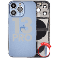 Back Housing W/ Charging Port Flex & Small Parts For iPhone 13 Pro (US Version) (Used OEM Pull: Grade C) (Sierra Blue)