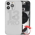 Back Housing W/ Charging Port Flex & Small Parts For iPhone 13 Pro (US Version) (Used OEM Pull: Grade C) (Silver)