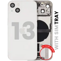 Back Housing W/ Charging Port Flex & Small Parts For iPhone 13 (EU / Global Version) (Used OEM Pull: Grade A) (Starlight)