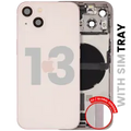 Back Housing W/ Charging Port Flex & Small Parts For iPhone 13 (EU / Global Version) (Used OEM Pull: Grade B) (Pink)