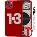 Back Housing W/ Charging Port Flex & Small Parts For iPhone 13 (EU / Global Version) (Used OEM Pull: Grade B) (Red)