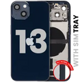 Back Housing W/ Charging Port Flex & Small Parts For iPhone 13 (EU / Global Version) (Used OEM Pull: Grade C) (Midnight)