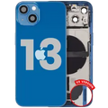 Back Housing W/ Charging Port Flex & Small Parts For iPhone 13 (US Version) (Used OEM Pull: Grade A) (Blue)