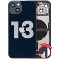 Back Housing W/ Charging Port Flex & Small Parts For iPhone 13 (US Version) (Used OEM Pull: Grade A) (Midnight)
