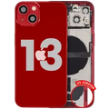 Back Housing W/ Charging Port Flex & Small Parts For iPhone 13 (US Version) (Used OEM Pull: Grade A) (Red)