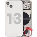 Back Housing W/ Charging Port Flex & Small Parts For iPhone 13 (US Version) (Used OEM Pull: Grade A) (Starlight)