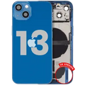 Back Housing W/ Charging Port Flex & Small Parts For iPhone 13 (US Version) (Used OEM Pull: Grade B) (Blue)