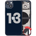 Back Housing W/ Charging Port Flex & Small Parts For iPhone 13 (US Version) (Used OEM Pull: Grade B) (Midnight)