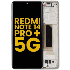 OLED Assembly With Frame For Xiaomi Redmi Note 14 Pro Plus 5G (Refurbished) (Frost Blue)