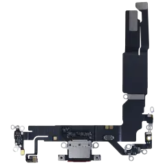 Charging Port Flex Cable For iPhone 16 (US Version) (Genuine OEM) (Black)