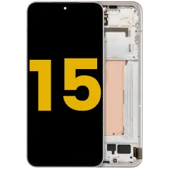 OLED Assembly With Frame For Xiaomi 15 (Refurbished) (White)