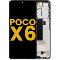 OLED Assembly With Frame For Xiaomi Poco X6 (Refurbished) (Black)