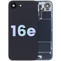 Back Glass w/ Wireless NFC Charging Flex & Flashlight Flex For iPhone 16e (Service Pack) (Black)