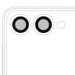 Back Camera Lens (Glass Only) With Adhesive For Samsung Galaxy Z Flip 7 5G (2 Piece Set)