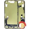 Mid-Frame Housing W/ Charging Port Flex & Small Parts For iPhone 14 (EU / Global Version) (Used OEM Pull: Grade B) (Yellow)
