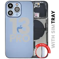 Back Housing W/ Small Parts For iPhone 13 Pro (EU / Global Version) (Used OEM Pull: Grade B) (Sierra Blue)