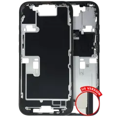 Mid-Frame Housing W/ Small Parts For iPhone 16 Pro (US Version) (Used OEM Pull: Grade C) (Black Titanium)