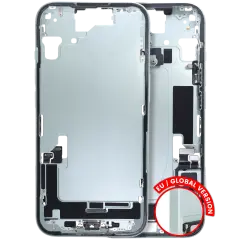Mid-Frame Housing W/ Charging Port Flex & Small Parts For iPhone 15 (EU / Global Version) (Used OEM Pull: Grade B) (Green)