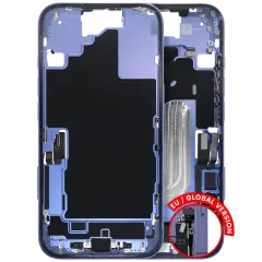 Mid-Frame Housing W/ Charging Port Flex & Small Parts For iPhone 16 (EU / Global Version) (Used OEM Pull: Grade B) (Ultramarine)