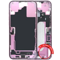Mid-Frame Housing W/ Charging Port Flex & Small Parts For iPhone 16 Plus (EU / Global Version) (Used OEM Pull: Grade A) (Pink)