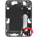 Mid-Frame Housing W/ Small Parts For iPhone 16 (EU / Global Version) (Used OEM Pull: Grade C) (Black)