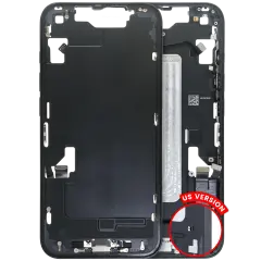 Mid-Frame Housing W/ Charging Port Flex & Small Parts For iPhone 16e / 17e (US Version) (Used OEM Pull: Grade A) (Black)