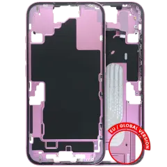Mid-Frame Housing W/ Small Parts For iPhone 16 (US Version) (Used OEM Pull: Grade C) (Pink)