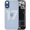 Back Glass w/ MagSafe Magnet & NFC & Flashlight Flex For iPhone 17 (Used OEM Pull: Grade B) (Mist Blue)