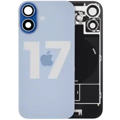 Back Glass w/ MagSafe Magnet & NFC & Flashlight Flex For iPhone 17 (Used OEM Pull: Grade B) (Mist Blue)